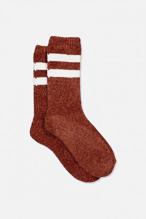 Cotton On Socks | Womens Textured Socks Chenille Stripe